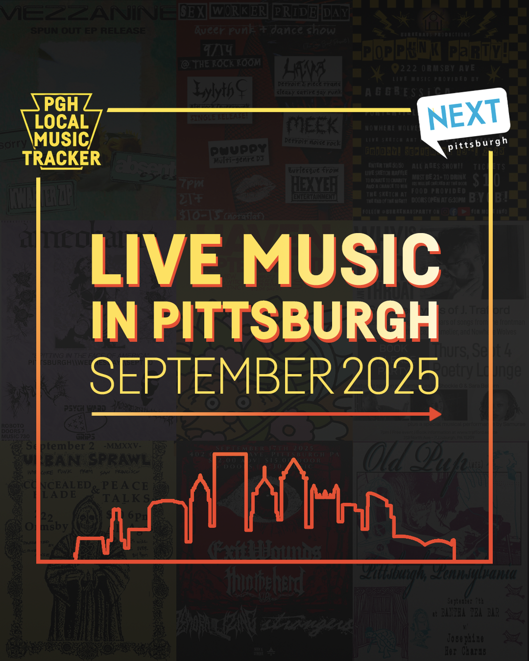Pgh Events PGH Local Music Tracker September 2025 - Music From the 412